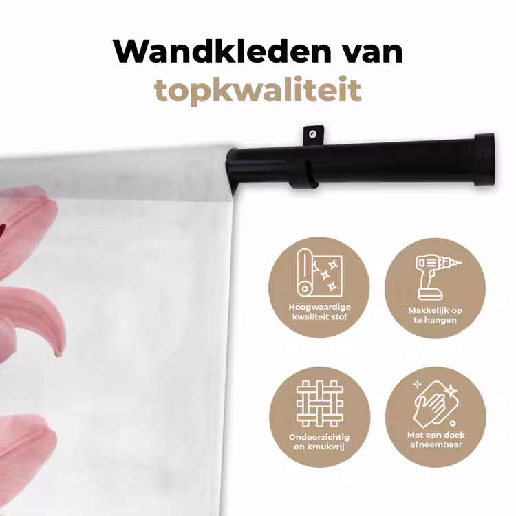 Wandkleed - Bloemen - Zacht - Modern — 3