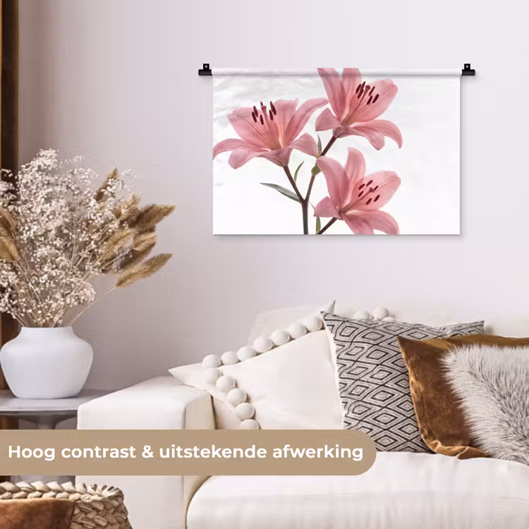 Wandkleed - Bloemen - Zacht - Modern — 4
