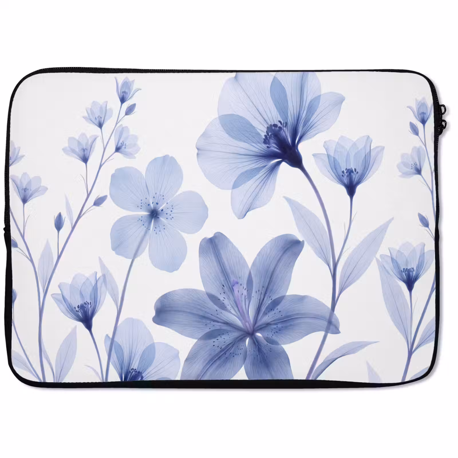 Laptophoes Blauwe bloemen - Natuur — 1