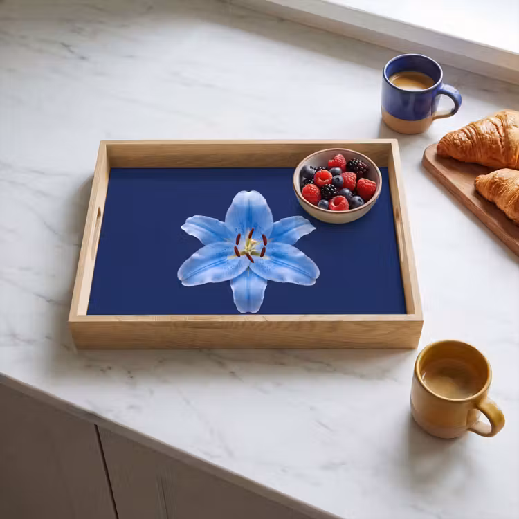 Dienblad - Blauwe lelie - Bloemen — 4