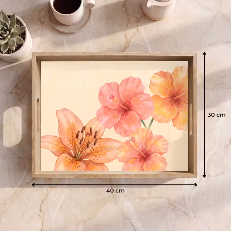 Dienblad - Bloemen - Aquarel - Natuur — 9