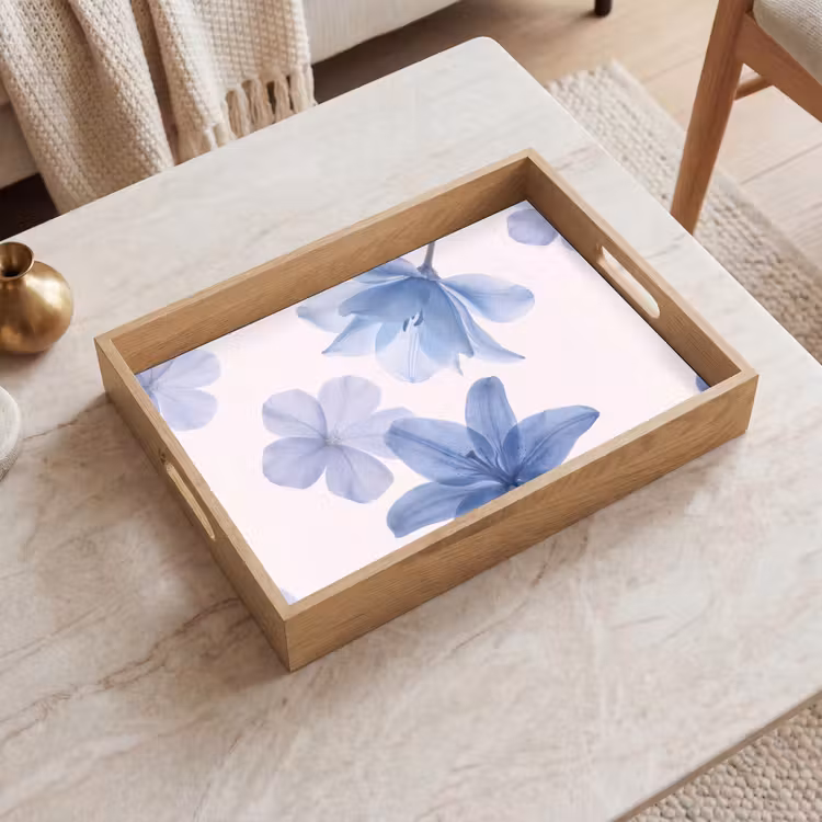 Dienblad - Bloemen - Transparant - Modern — 2