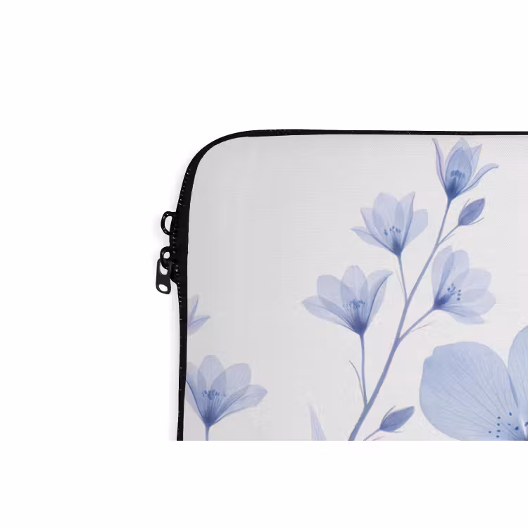 Laptophoes Blauwe bloemen - Natuur — 5