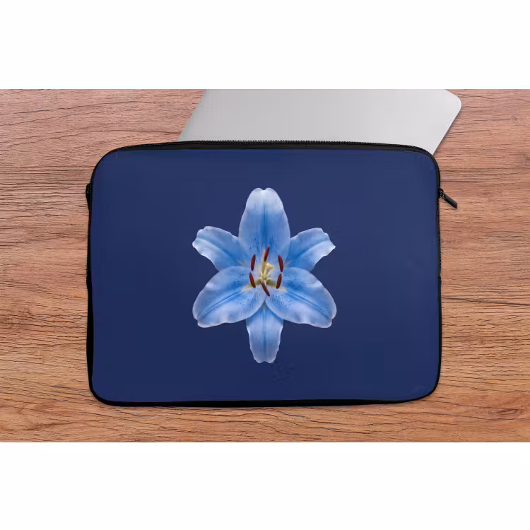 Laptophoes Blauwe lelie - Bloemen — 2