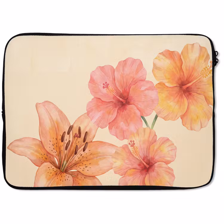 Laptophoes Bloemen - Aquarel - Natuur — 1