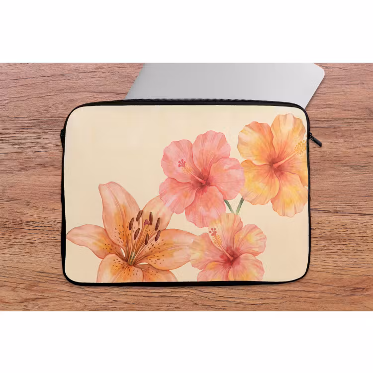 Laptophoes Bloemen - Aquarel - Natuur — 2