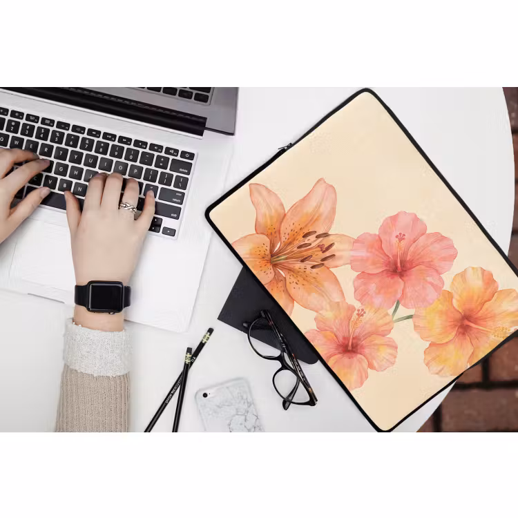 Laptophoes Bloemen - Aquarel - Natuur — 3