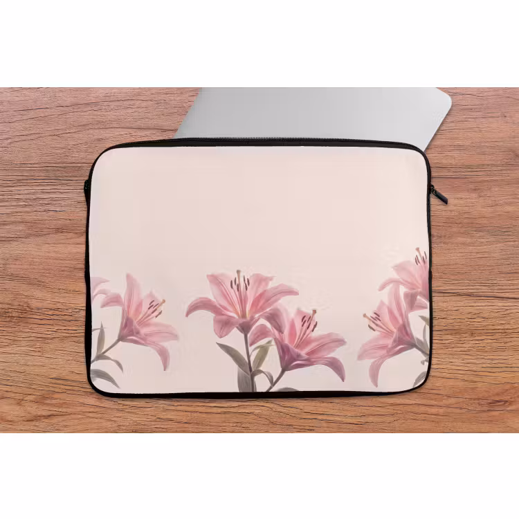 Laptophoes Bloemen - Delicaat - Flora — 2