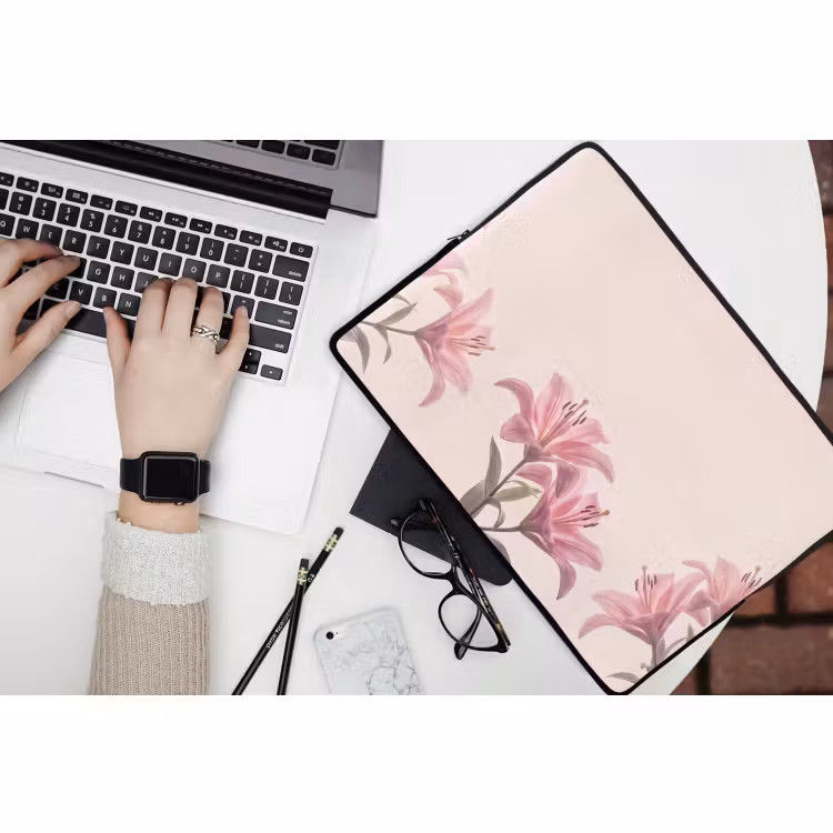 Laptophoes Bloemen - Delicaat - Flora — 3
