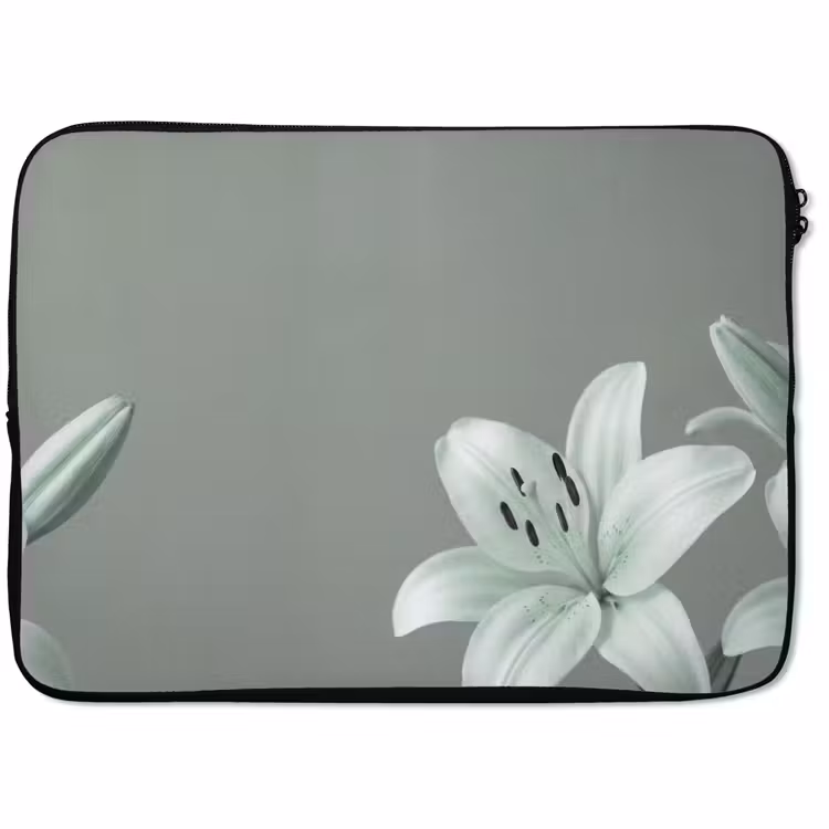 Laptophoes Bloemen - Natuur - Groen — 1