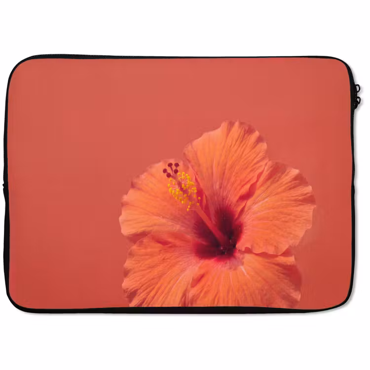 Laptophoes Bloemen - Oranje - Natuur — 1