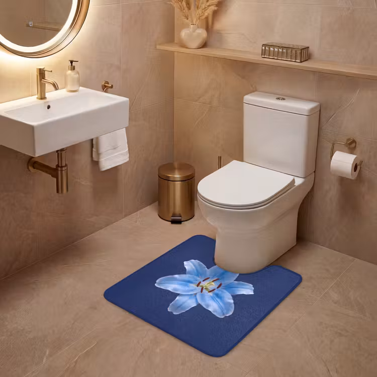 WC Mat - Blauwe lelie - Bloemen — 3