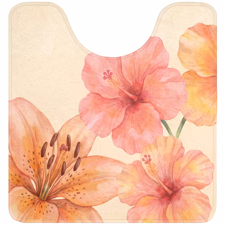 WC Mat - Bloemen - Aquarel - Natuur — 1
