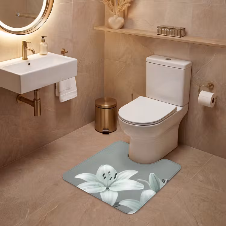 WC Mat - Bloemen - Natuur - Groen — 3