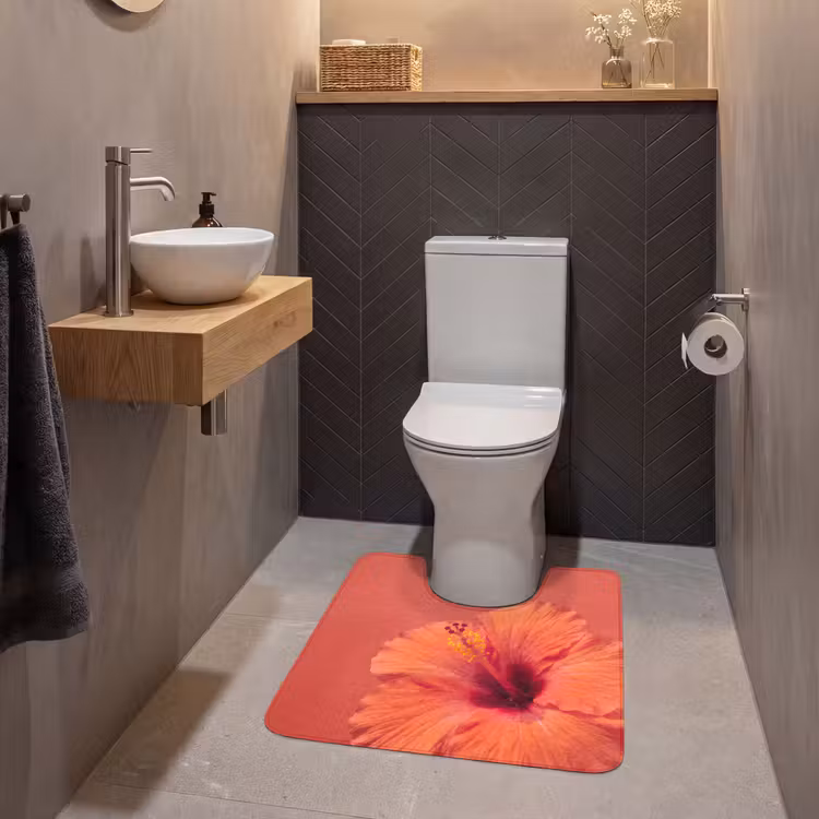 WC Mat - Bloemen - Oranje - Natuur — 2