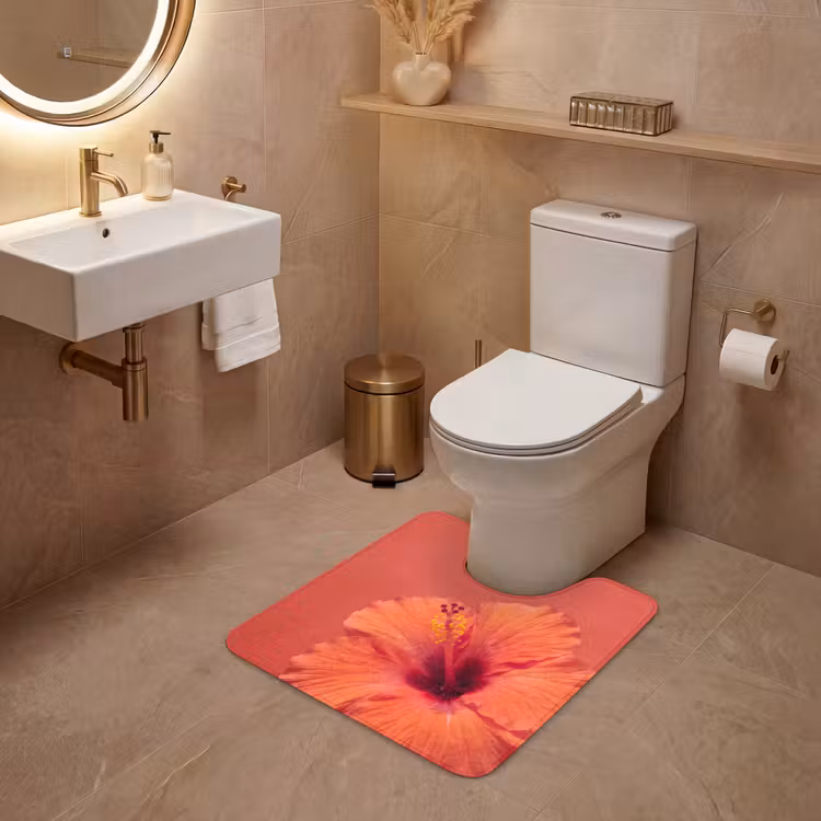 WC Mat - Bloemen - Oranje - Natuur — 3