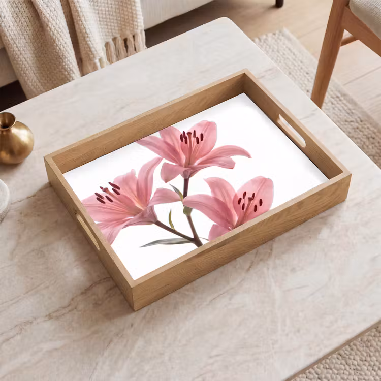 Dienblad - Bloemen - Zacht - Modern — 2