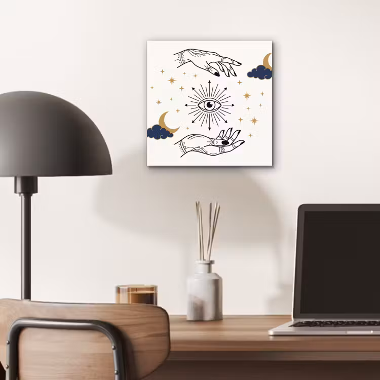 Aluminium schilderij - Handen - Mystiek - Symbolen — 6