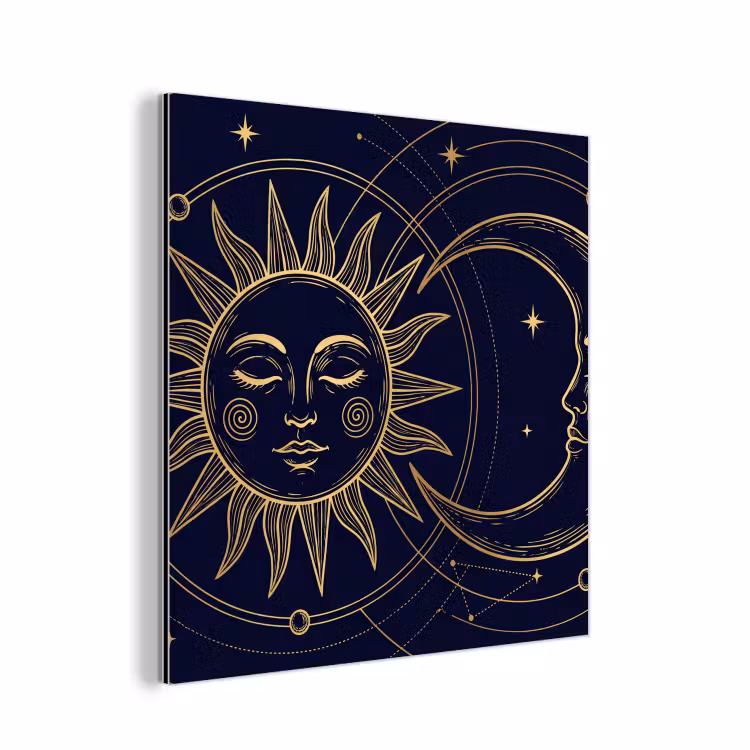 Aluminium schilderij - Zon - Maan - Astrologie — 1