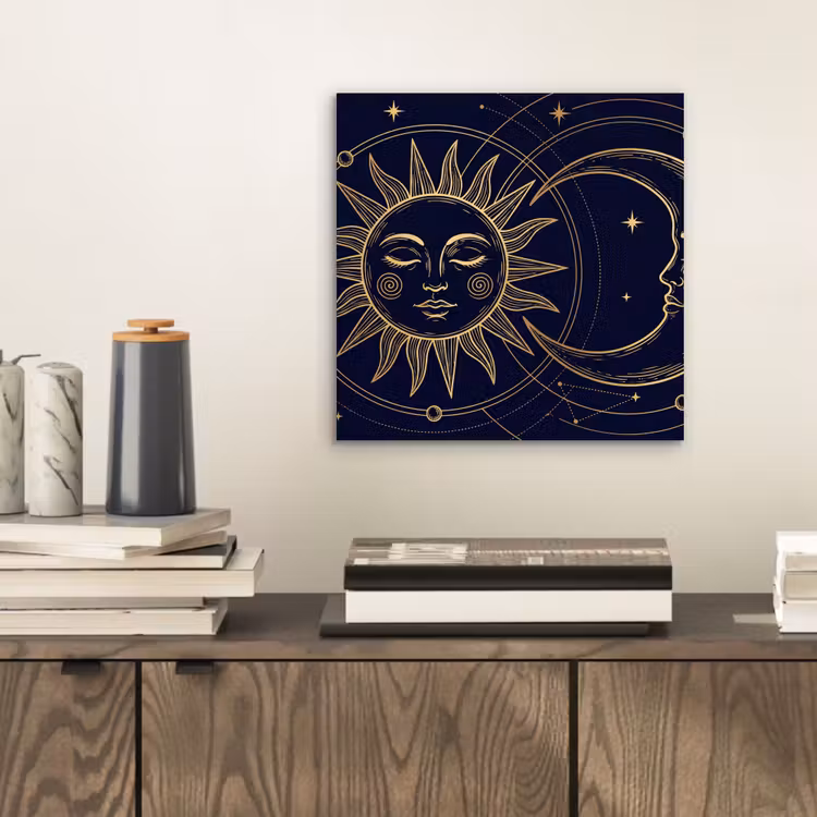 Aluminium schilderij - Zon - Maan - Astrologie — 2