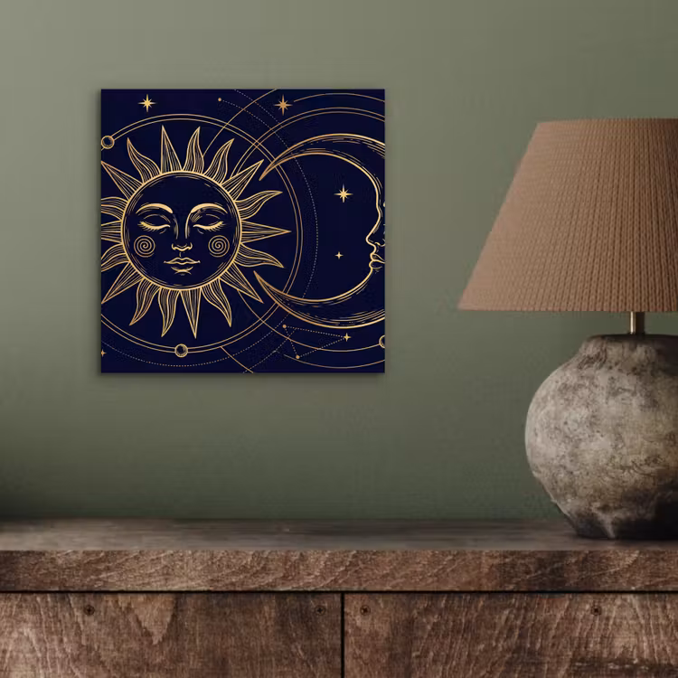 Aluminium schilderij - Zon - Maan - Astrologie — 3
