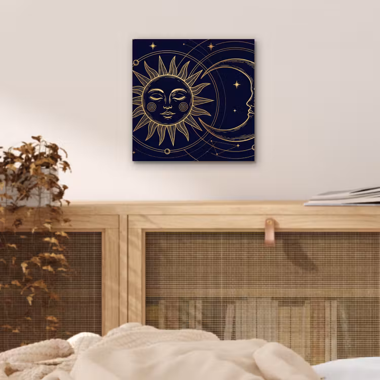 Aluminium schilderij - Zon - Maan - Astrologie — 4