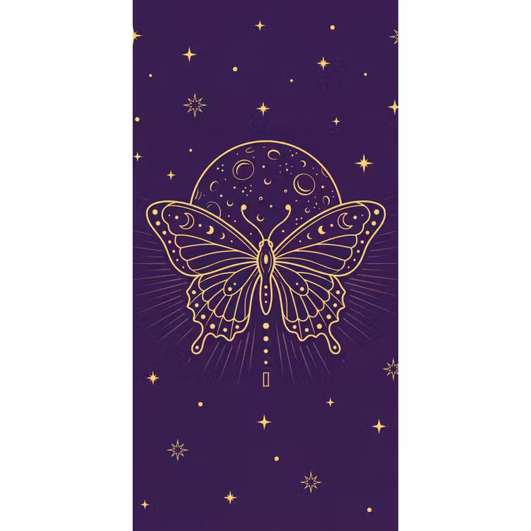 Behang - Vlinder - Maan - Mystiek — 2