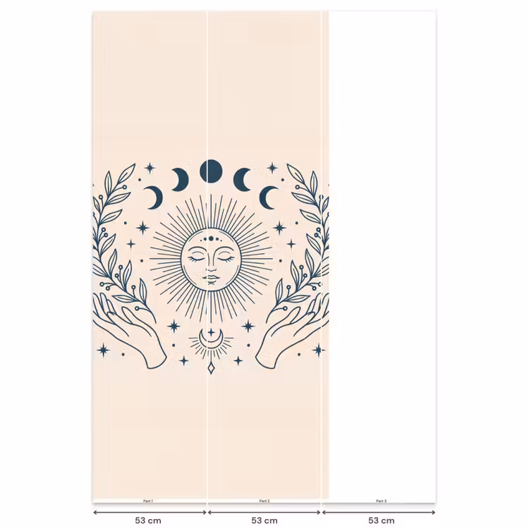 Behang - Zon Maan Illustratie — 6