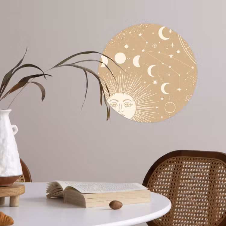 Behangcirkel - Zon - Maan - Sterren — 4