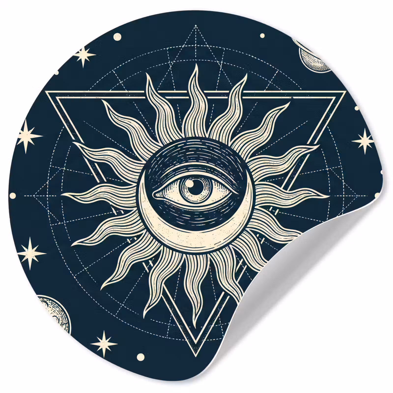 Behangcirkel - Zon Maan Sterren — 1