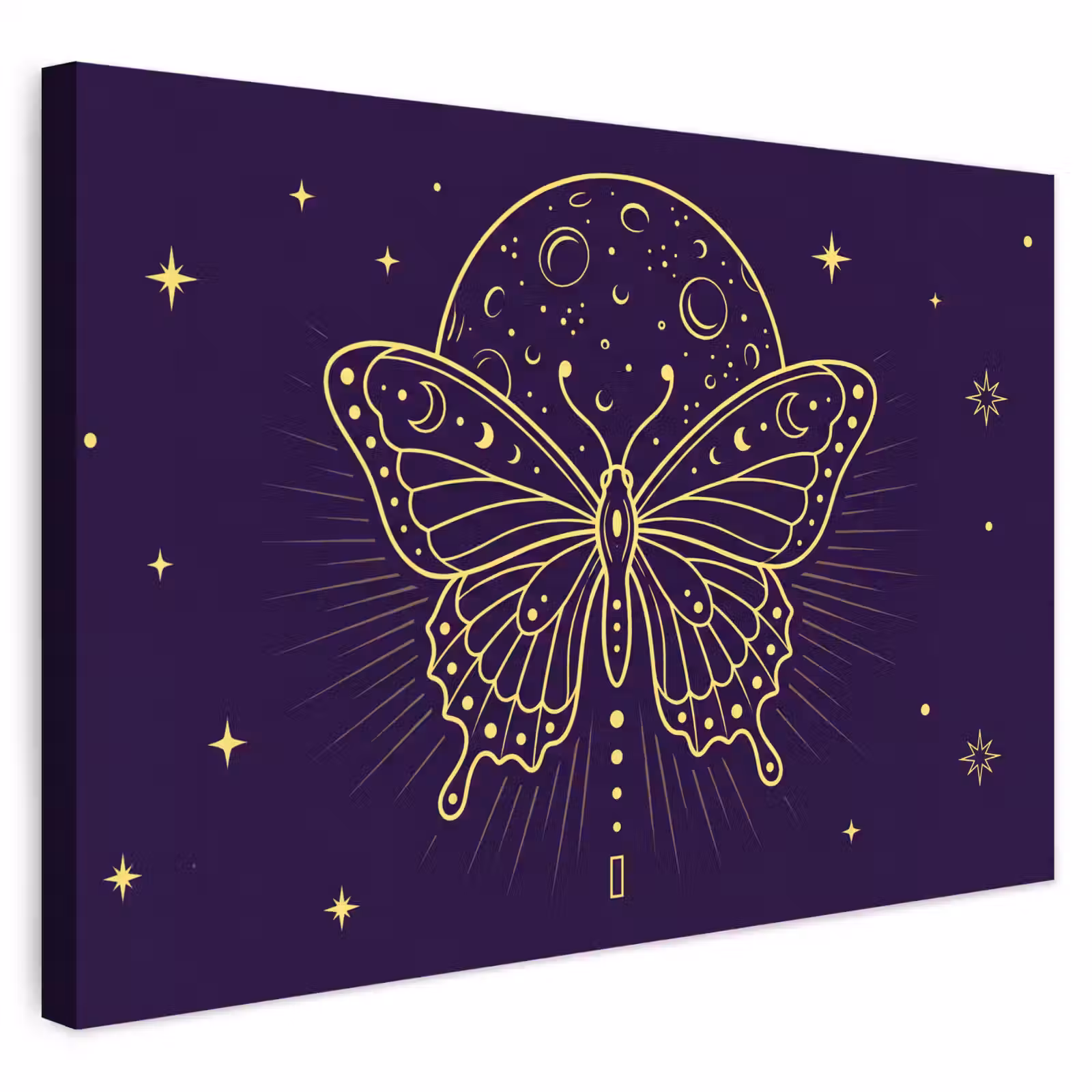 Buiten canvas - Vlinder - Maan - Mystiek — 1