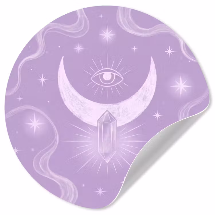 Behangcirkel - Maan - Mystiek - Paars — 1