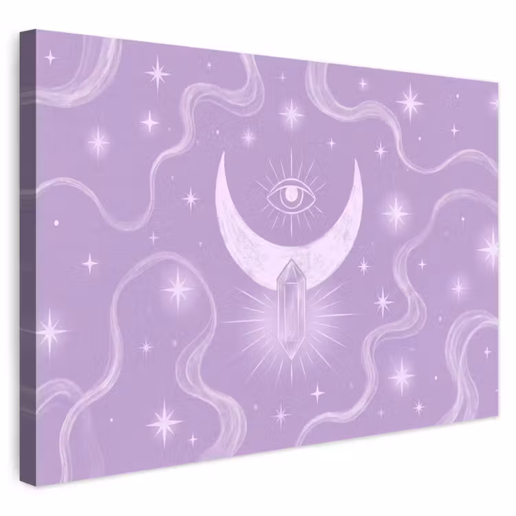 Buiten canvas - Maan - Mystiek - Paars — 1