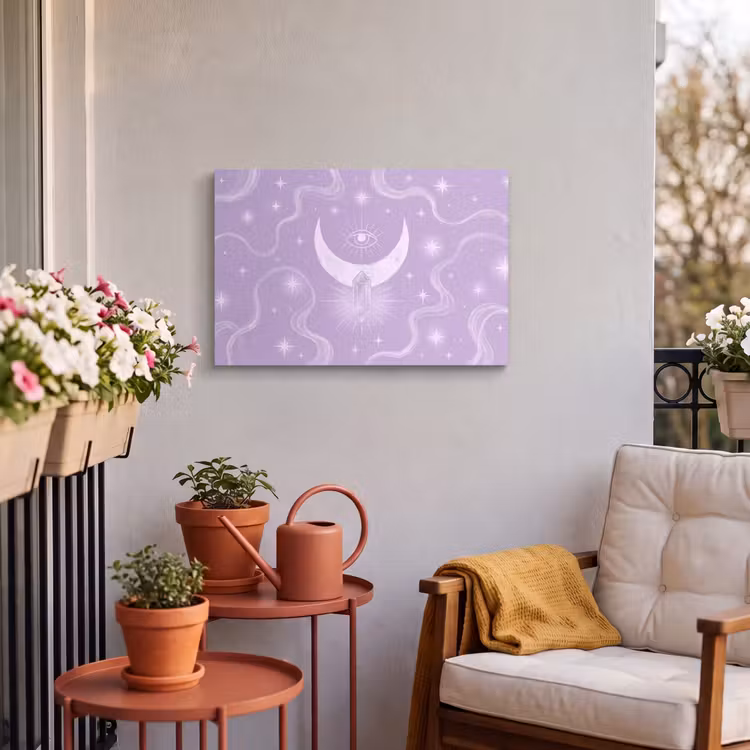 Buiten canvas - Maan - Mystiek - Paars — 3