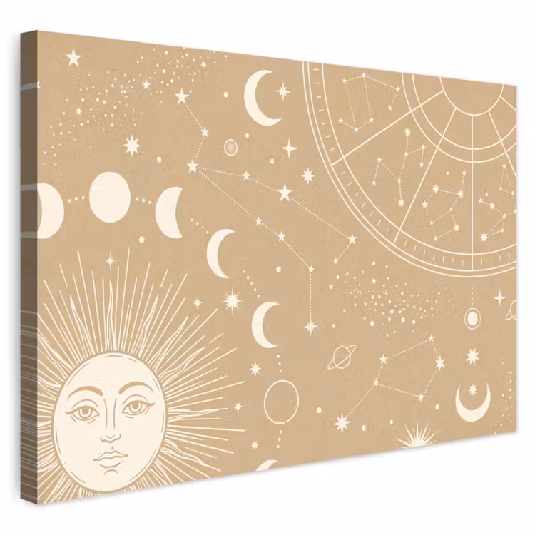 Buiten canvas - Zon - Maan - Sterren — 1