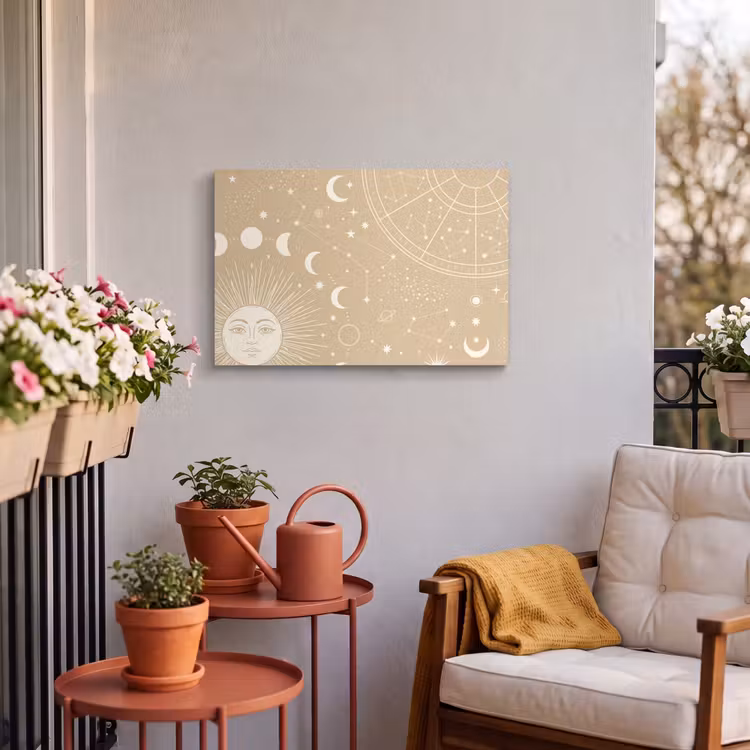 Buiten canvas - Zon - Maan - Sterren — 3