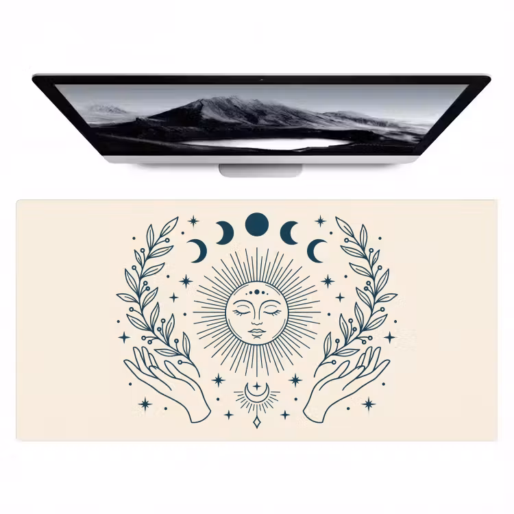 Bureau onderlegger - Zon Maan Illustratie — 1