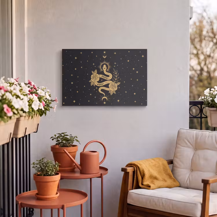 Buiten canvas - Slang - Bloemen - Mystiek — 3