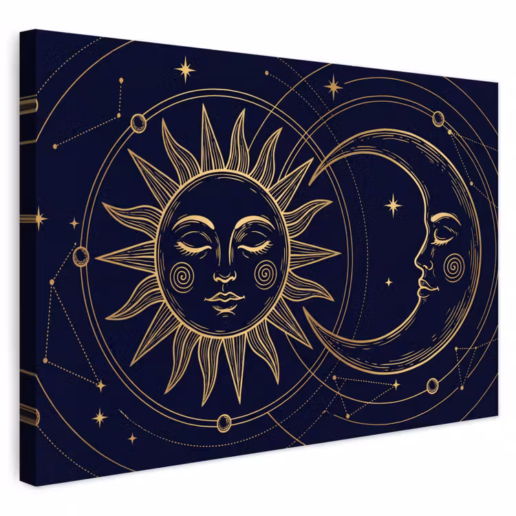 Buiten canvas - Zon - Maan - Astrologie — 1