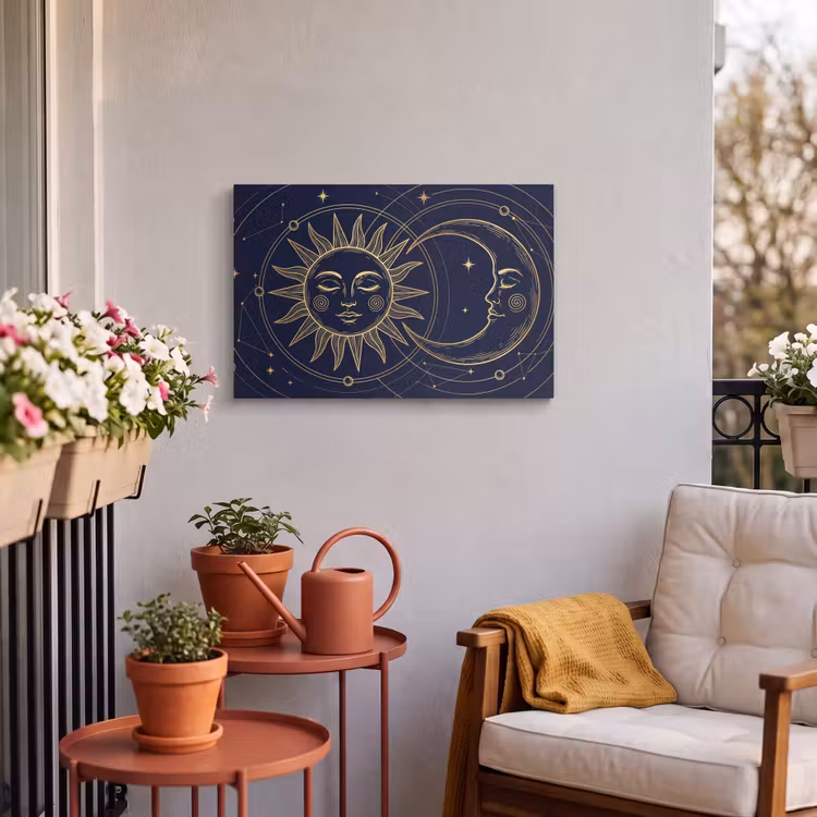 Buiten canvas - Zon - Maan - Astrologie — 3