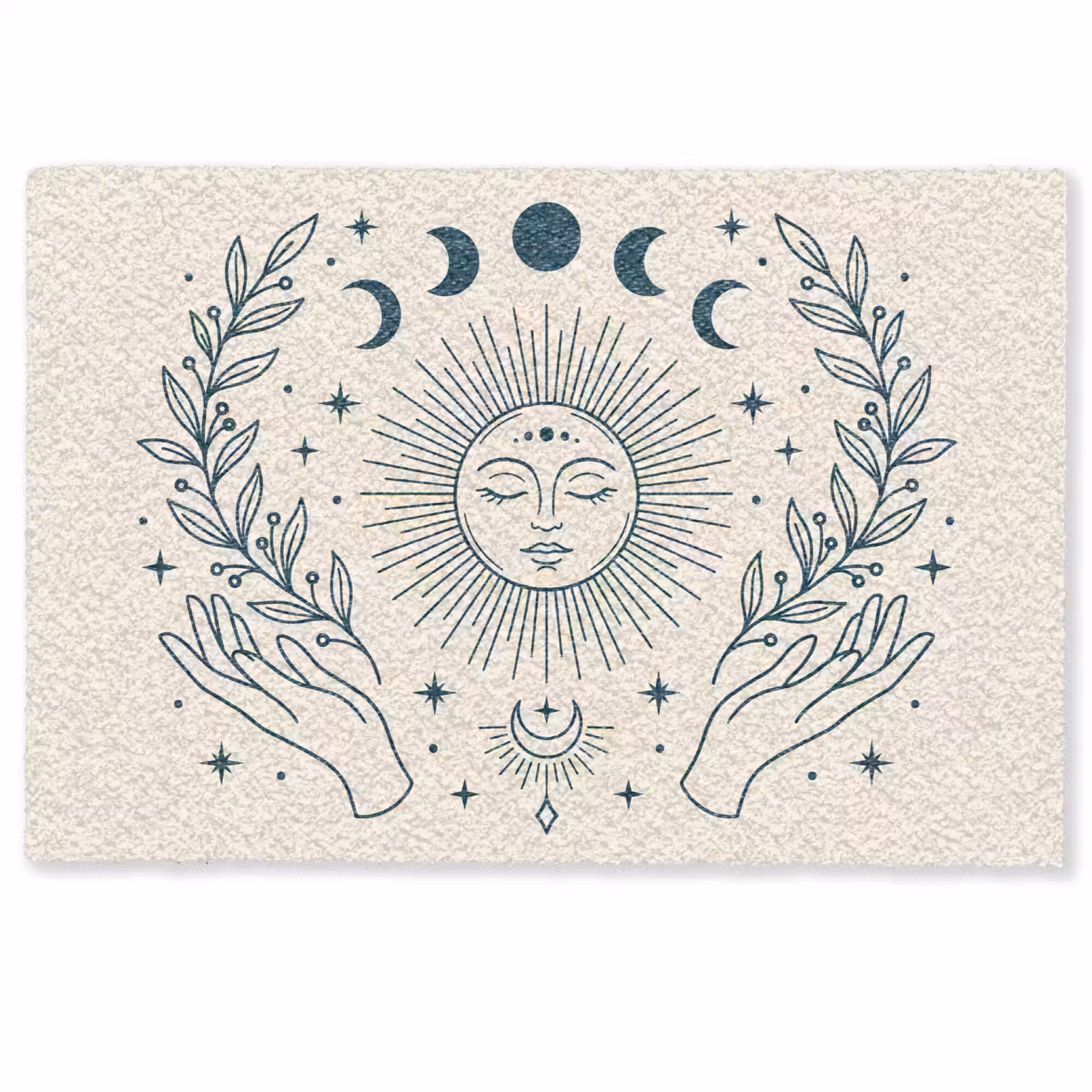 Deurmat - Zon Maan Illustratie — 1