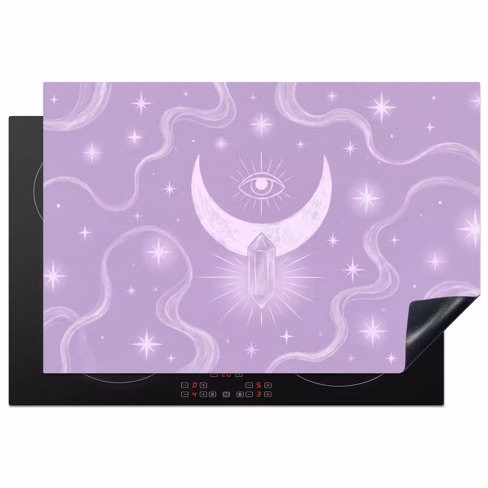 Inductiebeschermer - Maan - Mystiek - Paars — 1