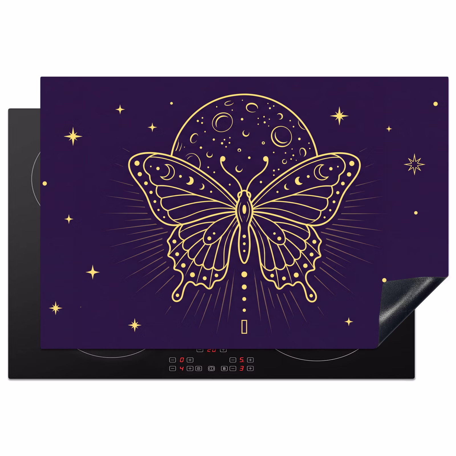 Inductiebeschermer - Vlinder - Maan - Mystiek — 1