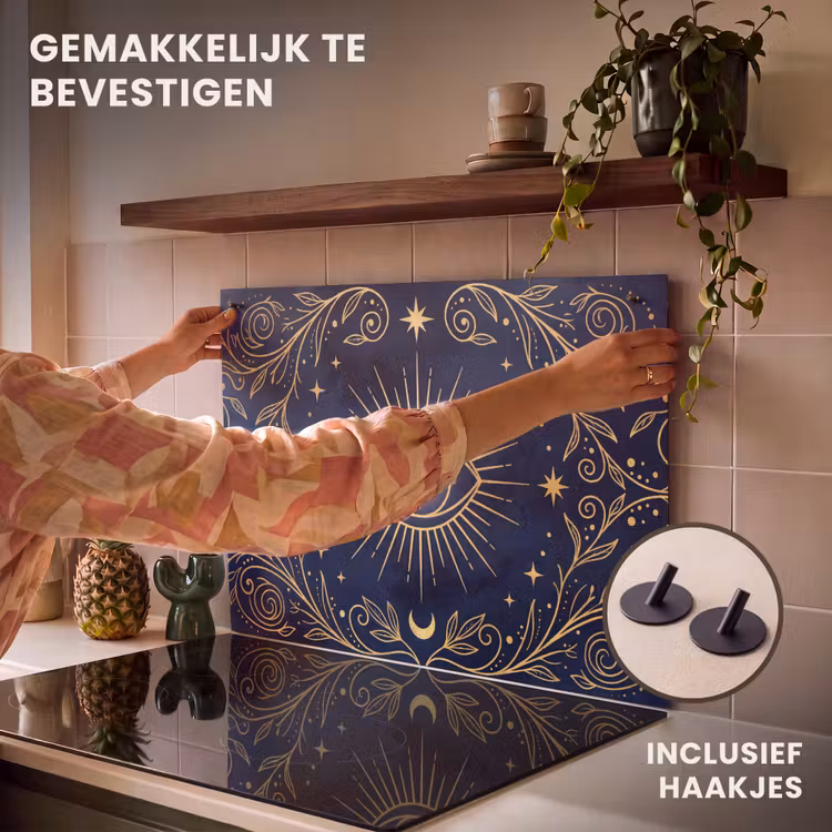 Inductiebeschermer & spatscherm (2in1) - Oog - Patroon - Mystiek — 7
