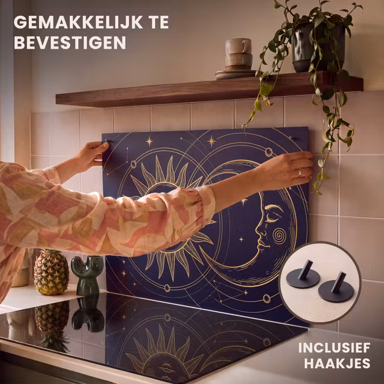 Inductiebeschermer & spatscherm (2in1) - Zon - Maan - Astrologie — 7