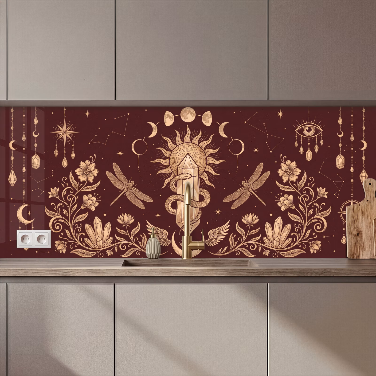 Keuken achterwand - Mystiek - Hemel - Goud — 1