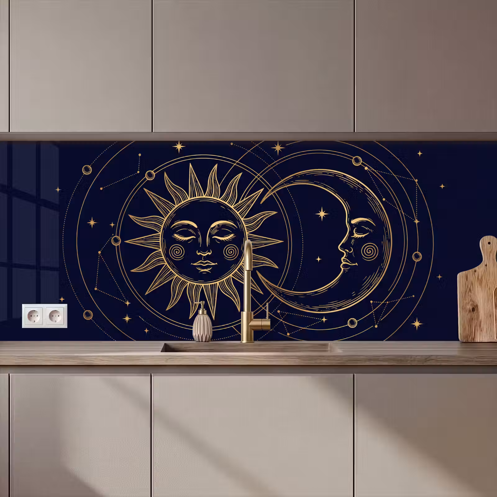 Keuken achterwand - Zon - Maan - Astrologie — 1