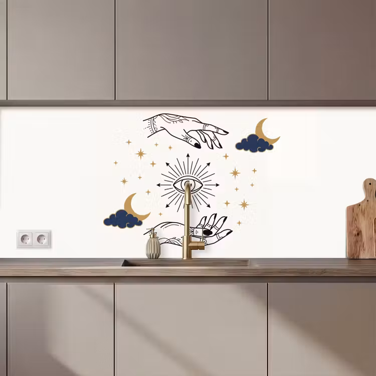 Keuken achterwand - Handen - Mystiek - Symbolen — 1