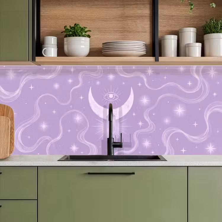 Keuken achterwand - Maan - Mystiek - Paars — 8