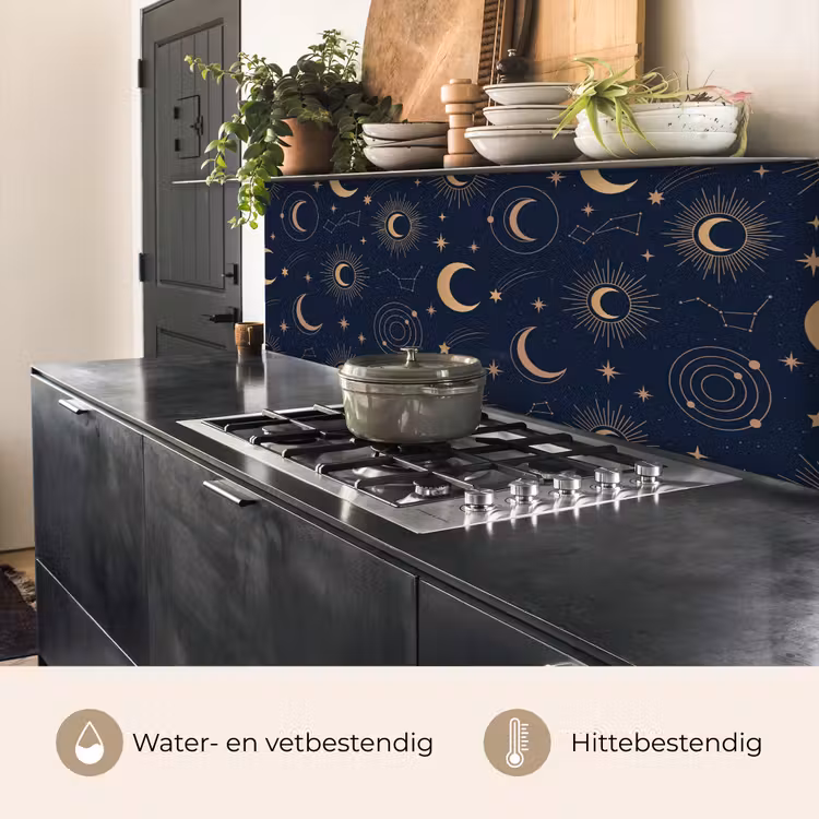 Keuken achterwand - Maan - Sterren - Goud — 5